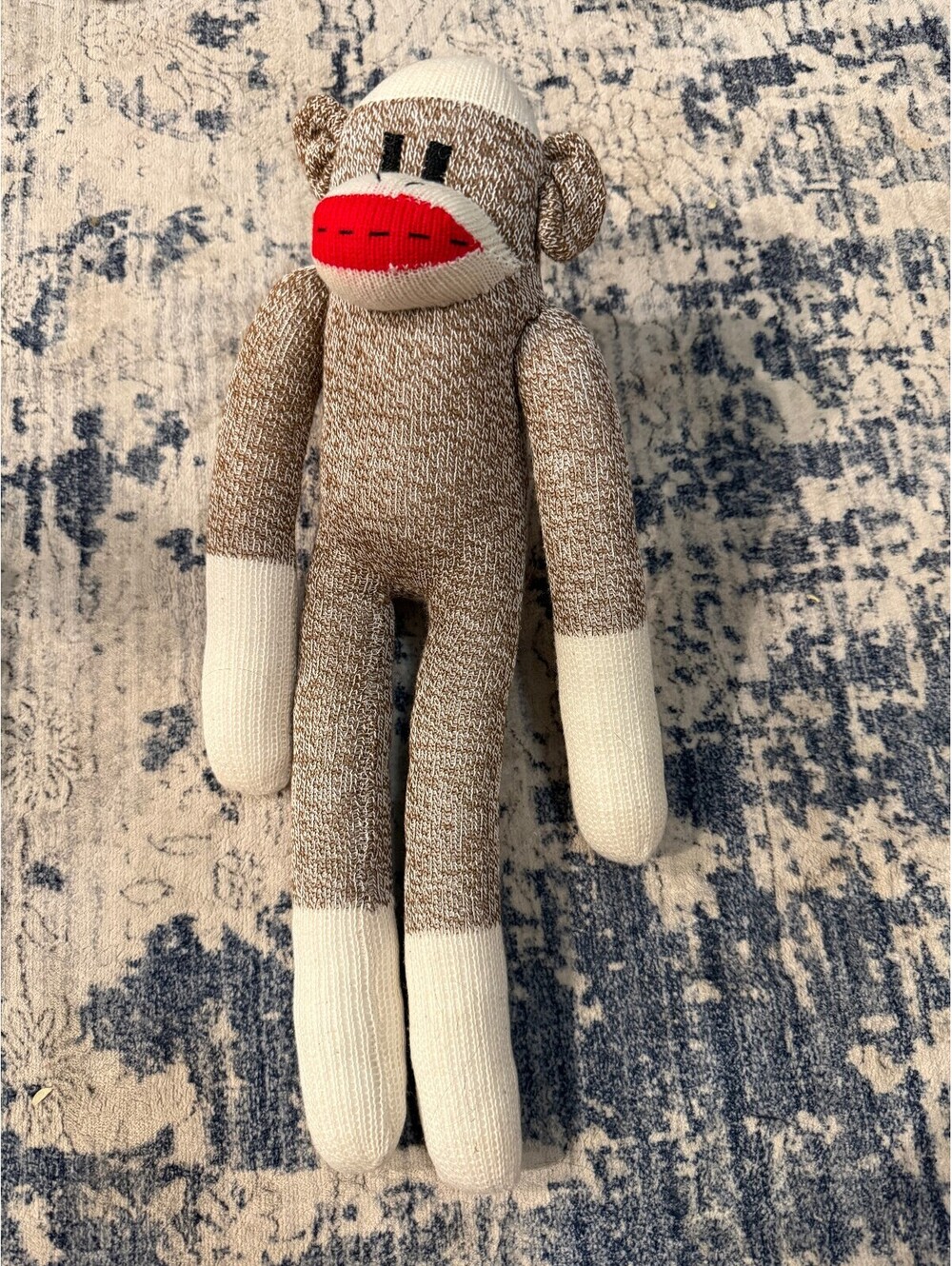 Classic Sock Monkey Plush Brown Red Heel Long Tail